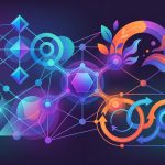 Abstract visualization of an AI marketing agent for SEO, represented by flowing purple and blue gradients and interconnected geometric shapes, symbolizing an autonomous content.